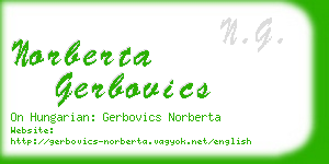 norberta gerbovics business card